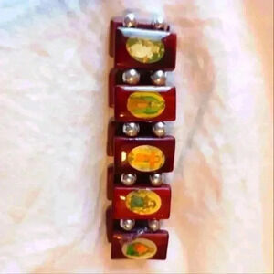 Vintage bracelet stretch art images wood
